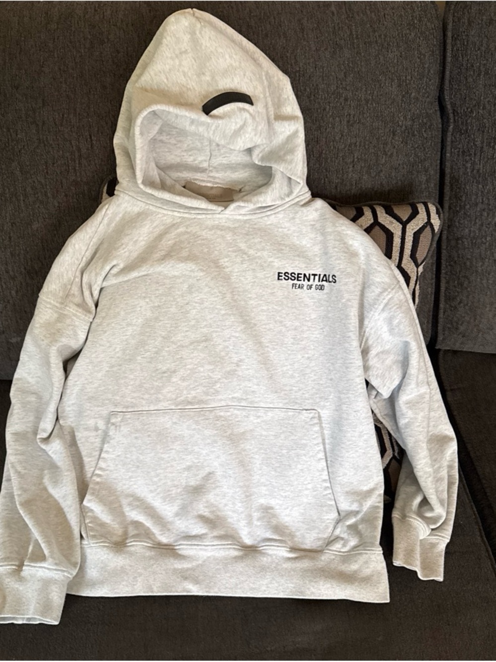 Essentials Light Gray Crewneck Hoodie